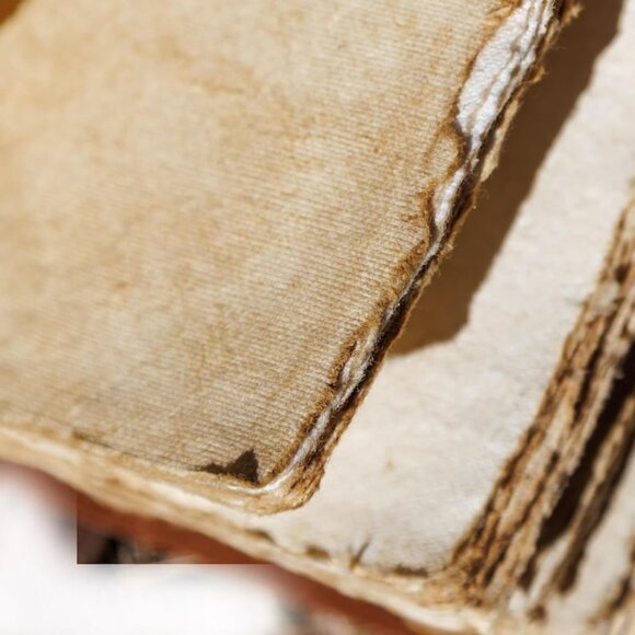 Leather Diary Writing Notebook Unique Handmade Embossed Travel Deckle Edge Paper - Picture 4 of 8